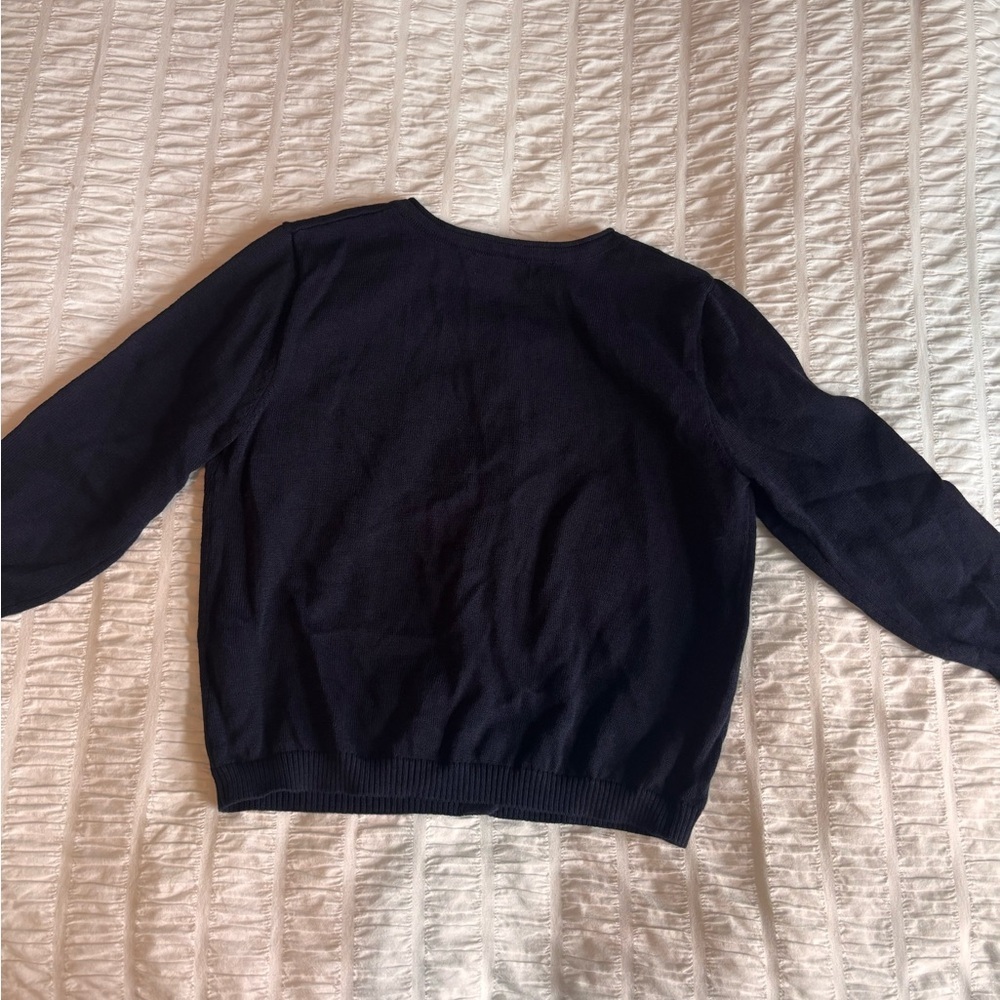 Classic Navy Blue Women's Cardigan - Picture 7 of 10